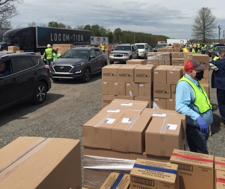 Food Distribution At The Big Butler Fairgrounds