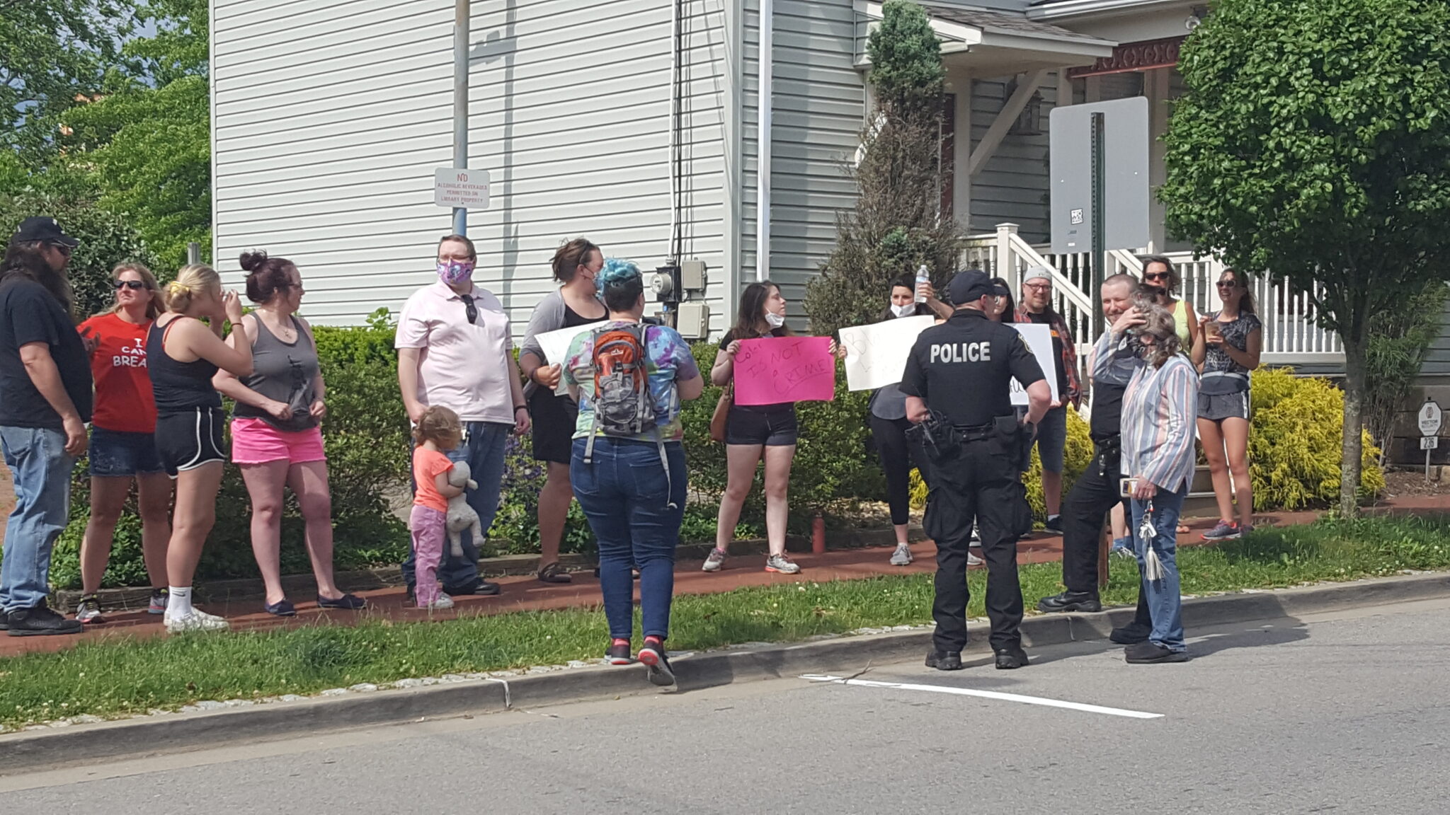 Local Protesters In Saxonburg/Online Rumors Caused Concerns