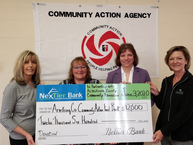 NexTier Bank Teams Up To Provide Donation To Armstrong Co. Food Bank