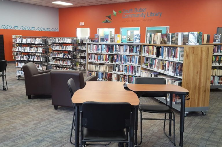 South Butler Library Suspending Visitors Inside