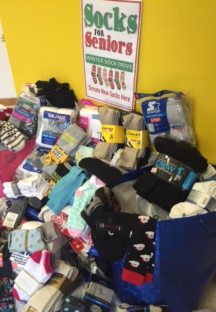 Nearly 600 Socks Collected For ‘Socks For Seniors’