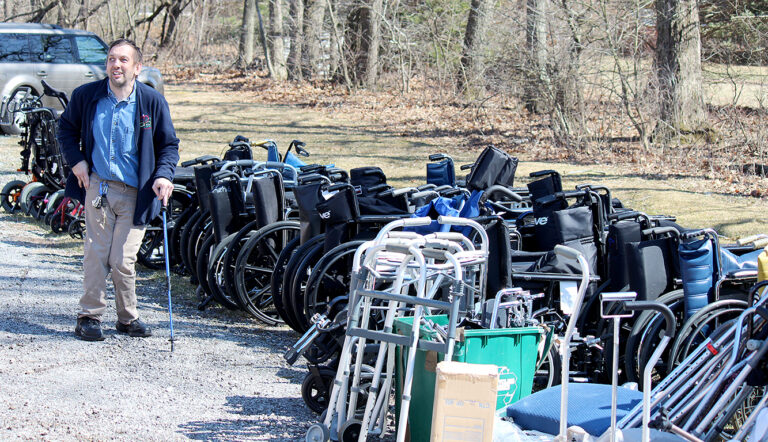 Disabled BC3 Grad, Employee Collect Mobility Aids For Impoverished Abroad