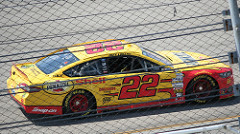 Logano takes Atlanta with late pass